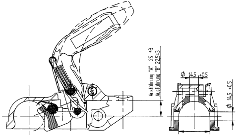 Knott Knott K35A - rund 50 mm - 3500 kg - Gebremste Kugelkupplung