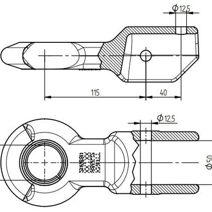 Knott Knott KF35-D1 / KF35-D2 - Verzurröse / Zugöse - rund 50 mm - 3500 kg - für gebremste Anhänger