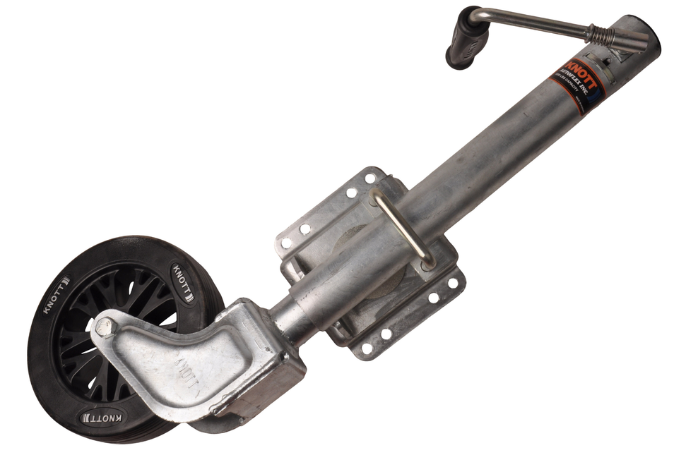 Knott Schwenkbares Stützrad - 60 mm - Tragfähigkeit: 150 kg - Seitenkurbel