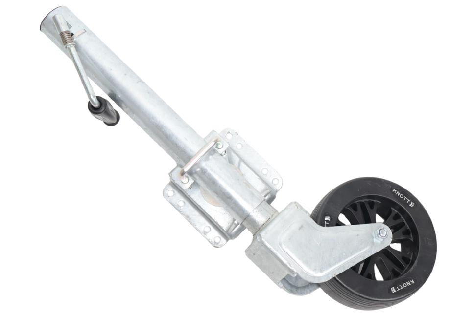 Knott Schwenkbares Stützrad - 60 mm - Tragfähigkeit: 550 kg - seitliche Kurbel