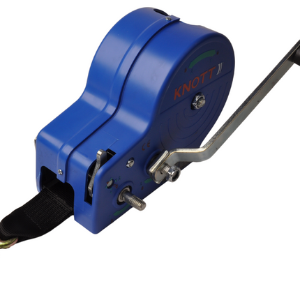 Knott Ungebremste Handwinde - 1150/575 kg - inklusive Windengurt und Lasthaken - 2 Geschwindigkeiten