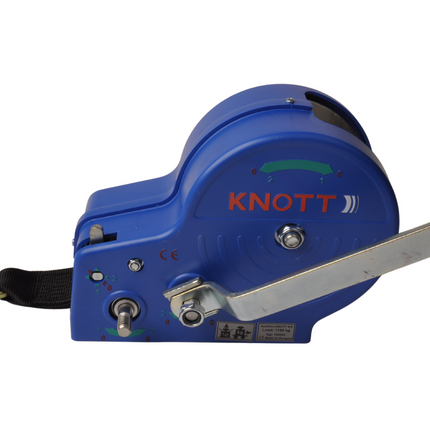Knott Ungebremste Handwinde - 1150/575 kg - inklusive Windengurt und Lasthaken - 2 Geschwindigkeiten