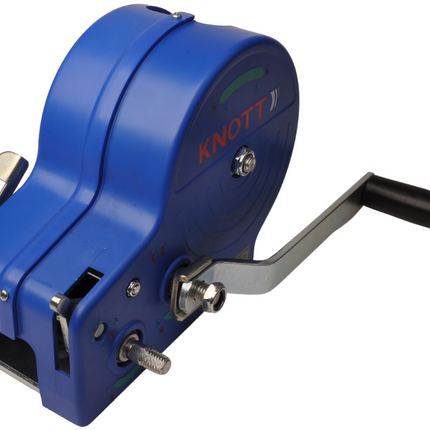 Knott Ungebremste Handwinde - 900/450 kg - inklusive Windengurt und Lasthaken - 2 Geschwindigkeiten