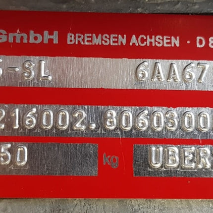 Knott Ungebremste Radnabe mit Achsstummel - 4x100 - 250 kg maximale Belastung - links