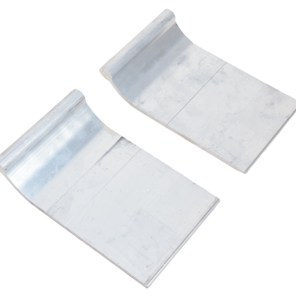 Metalmec Metalmec Aluminium-Auffahrschienen-Halterungsset - 2 Halterungen + 4 Arretierstopfen