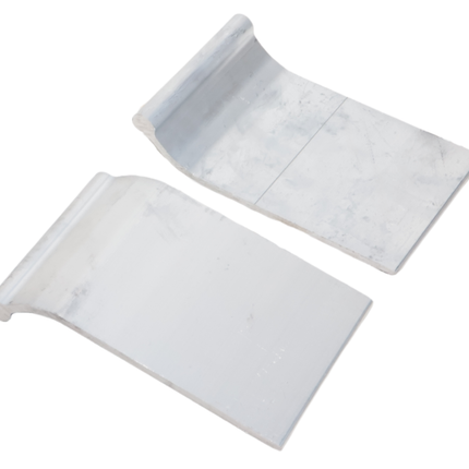 Metalmec Metalmec Aluminium-Auffahrschienen-Halterungsset - 2 Halterungen + 4 Arretierstopfen