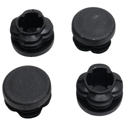 Metalmec Metalmec Aluminium-Auffahrschienen-Halterungsset - 2 Halterungen + 4 Arretierstopfen