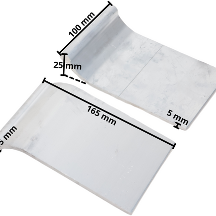 Metalmec Metalmec Aluminium-Auffahrschienen-Halterungsset - 2 Halterungen + 4 Arretierstopfen