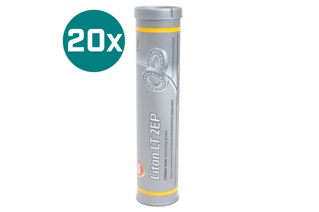 MOL-LUB Ltd. Set von 20 EP2-Fettkartuschen - 400 Gramm - universell - MOL