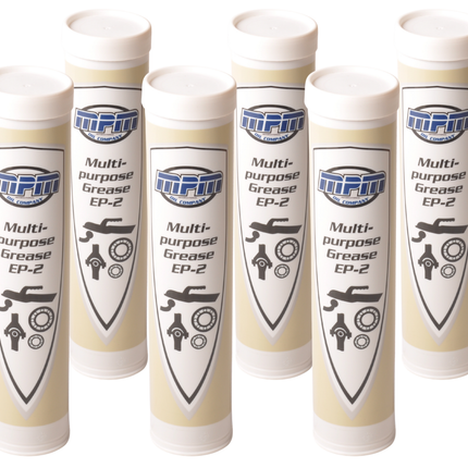 MPM Set von 6 EP2-Fettkartuschen – 400 Gramm – universell – MPM