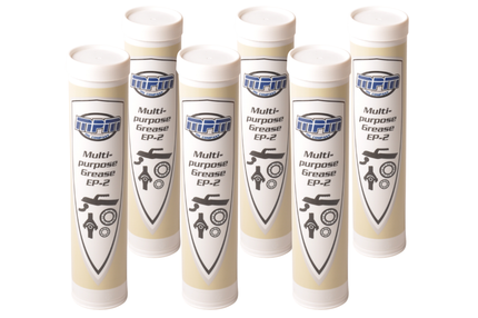 MPM Set von 6 EP2-Fettkartuschen – 400 Gramm – universell – MPM