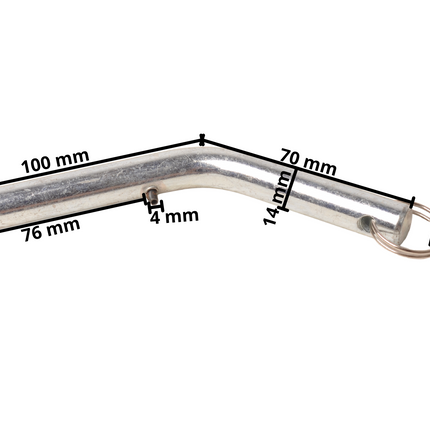 Novio Loser Sicherungsstift für Kippscharniersatz - 14 mm - inklusive Kette
