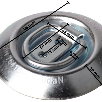 Novio Versenkter Bodenring rund - maximale Belastung 250 daN - Set von 4 Stück
