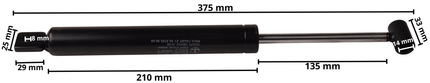 Peitz Auflaufbremsdämpfer PAV/ SR2.7 Ausführung Z Länge 375 mm