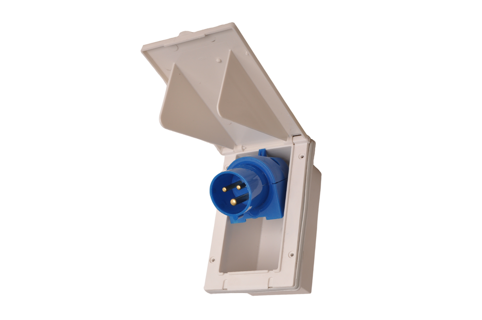ProPlus CEE-Stecker - rechteckig - 160x100 mm - weiß