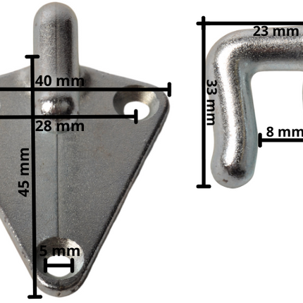 ProPlus Seilhaken Metall 40x45 mm - 10 Stück verpackt im Blister