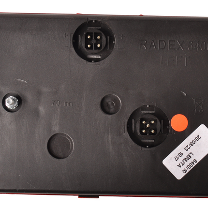 Radex Anhänger Rückleuchte - Radex 6400 - links - 200x140x52 mm - 5-poliger Bajonettanschluss