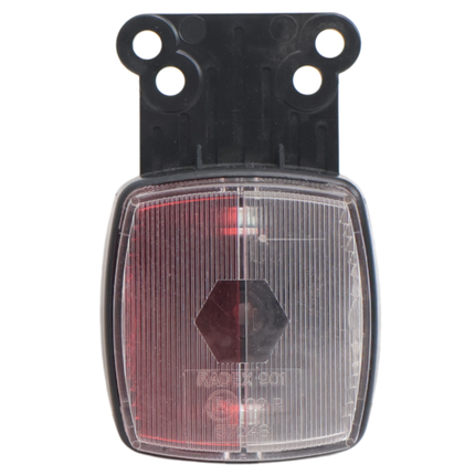 Radex Begrenzungsleuchte 901 rot/weiß auf Halter