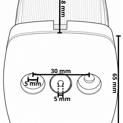 Radex Begrenzungsleuchte PN910 - weiß - einzelne Leuchte - 63x66 mm mit Reflektor