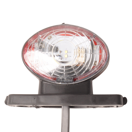 Radex Radex 935 Begrenzungsleuchte  - rot/weiß - LED - mit 500 mm Flachbandkabel/Schnellsteckverbindung