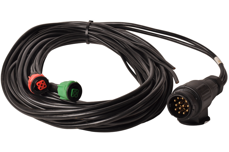 Radex Radex Kabelsatz - 7 Meter lang - 13-polig - Anhängerkabel mit 2x 5-poligem Stecker - inklusive Abzweigungen für Begrenzungsleuchten