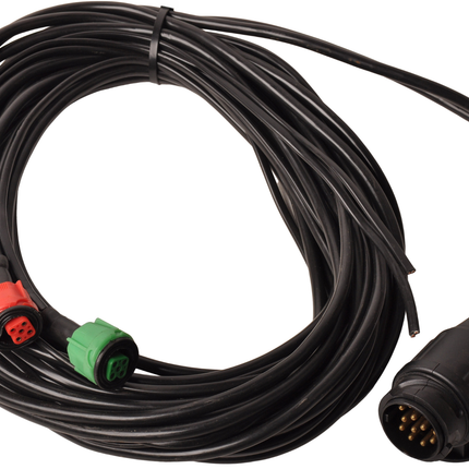 Radex Radex Kabelsatz - 7 Meter lang - 13-polig - Anhängerkabel mit 2x 5-poligem Stecker - inklusive Abzweigungen für Begrenzungsleuchten