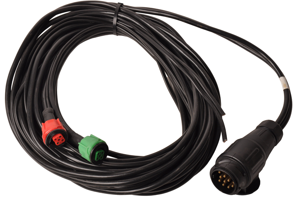 Radex Radex Kabelsatz - 7 Meter lang - 13-polig - Anhängerkabel mit 2x 5-poligem Stecker - inklusive Abzweigungen für Begrenzungsleuchten