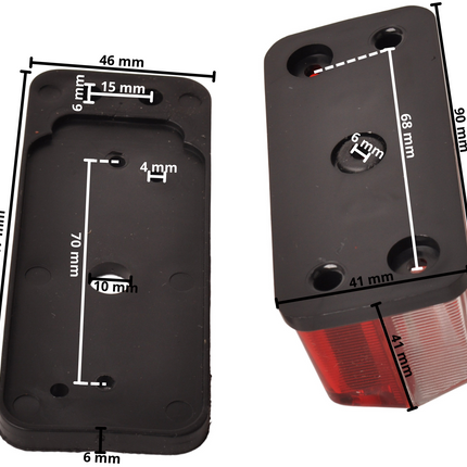 Radex Radex Positionsleuchte 925 Rot/Weiß mit Halterung