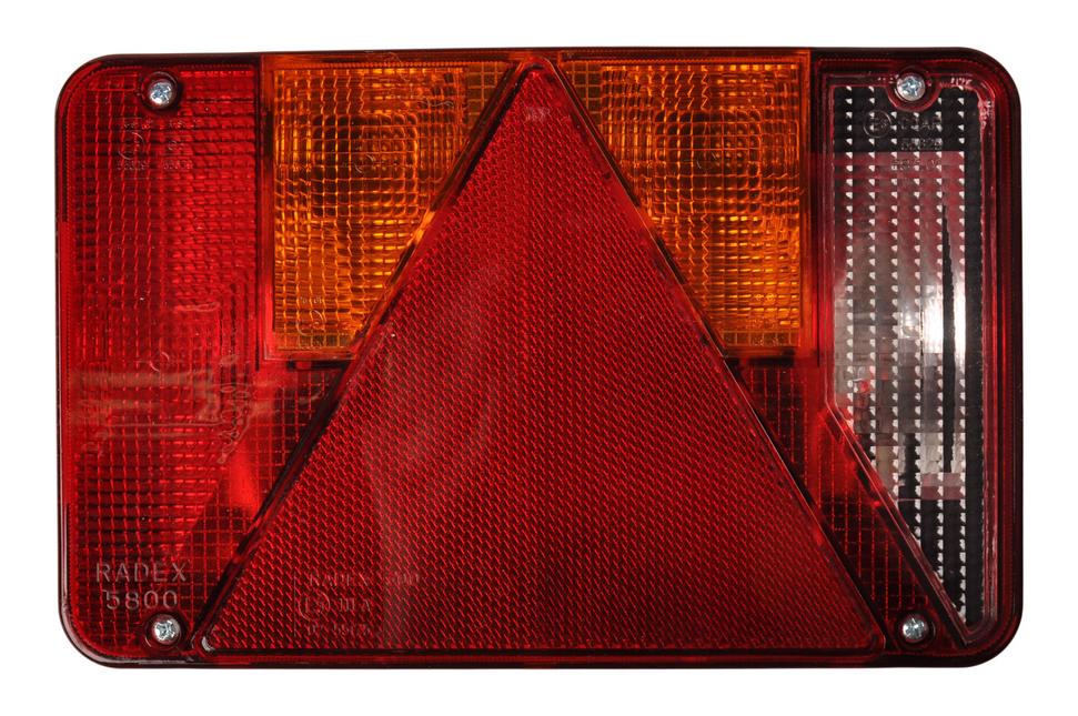 Radex Rückleuchte - Radex 5900 - rechts - 220x140x60 mm - 5-poliger Steckverbinder