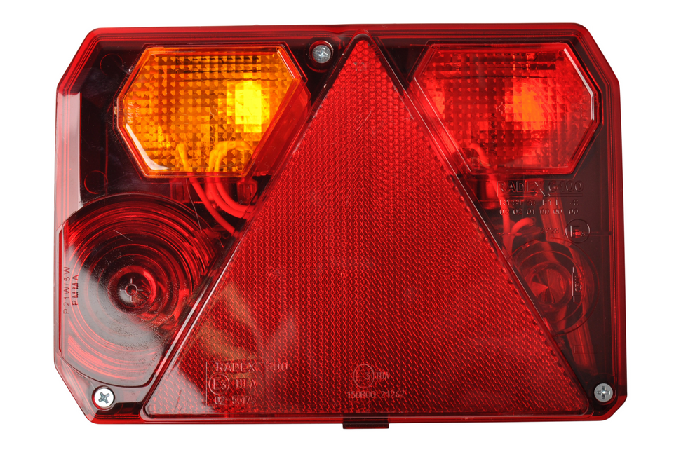 Radex Rückleuchte - Radex 6400 - links - 200x140x52 mm - 5-poliger Steckverbinder