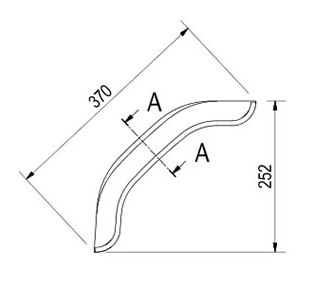 Saris Saris Kotflügel - 370×240×252 mm - Spannweite 370 mm - Kastenwagen