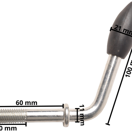 Simol Flügelknopf für Stützradklemme M12x60 mm
