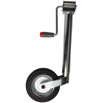 Simol Premium-Stützrad - 48 mm - Seitenkurbel und Gummireifen auf Stahlfelge