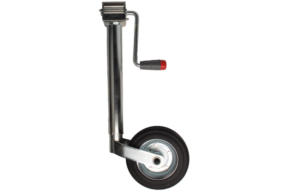 Simol Premium-Stützrad - 48 mm - Seitenkurbel und Gummireifen auf Stahlfelge