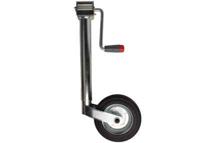 Simol Premium-Stützrad - 48 mm - Seitenkurbel und Gummireifen auf Stahlfelge