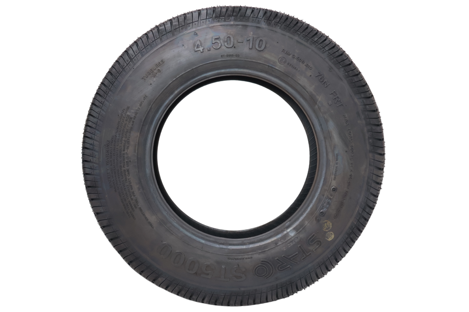 Starco Tubeless Reifen Anhänger - 4.50-10 - Tragfähigkeit: 400 kg - 6PR
