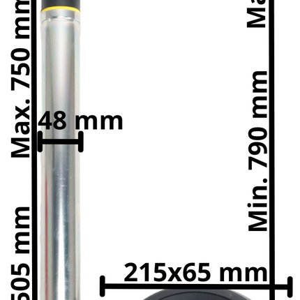 Winterhoff Stützrad Winterhoff - rund 48 mm - Tragfähigkeit: 150 kg - Stützlastwaage